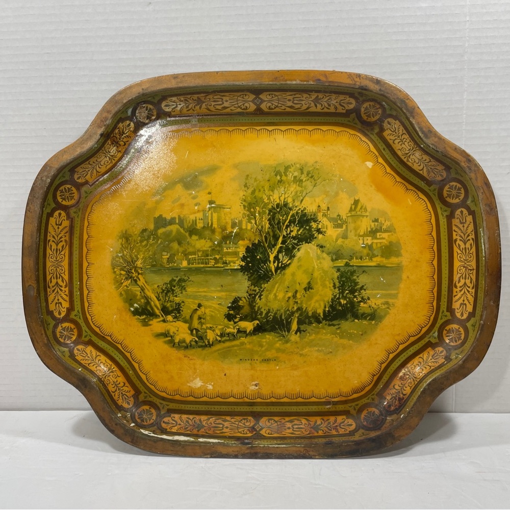 Vintage Baret Ware Metal Serving Tray #124 Regal Windsor Castle Made In England